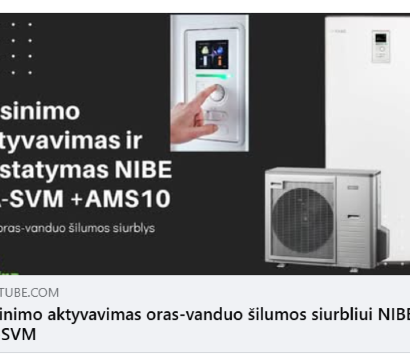 Priminimas, kaip aktyvuoti vėsinimo funkciją NIBE šilumos siurbliams!